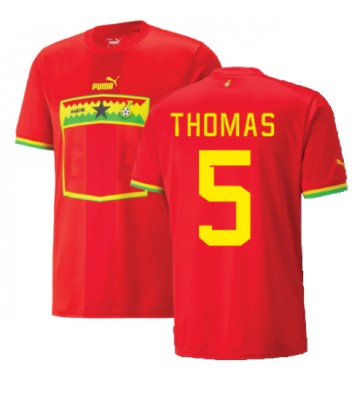 Lacne Muži Futbalové dres Ghana Thomas Partey #5 MS 2022 Krátky Rukáv - Preč
